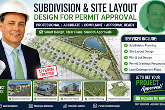do subdivision plan site layout for permit plot design land development drawings