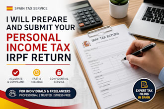 file spain personal income tax return irpf, iva modelo 100 for spain individuals