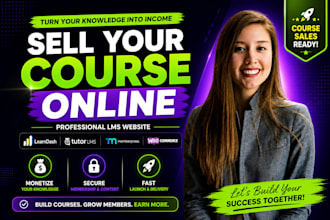 build lms elearning website to sell courses membership subcriptions