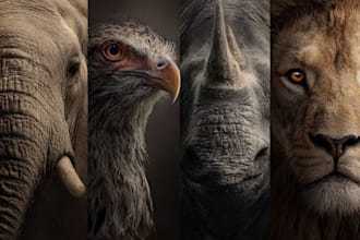 hand paint scientific watercolor animal illustrations