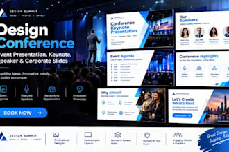 design conference event presentation, keynote, speaker and corporate slides