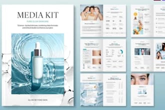 design sales product catalog, lookbook brochure for salon, cosmetic skincare spa