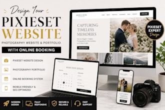 design your pixieset website photography website portfolio with online booking