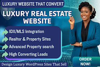 design luxury real estate wordpress website with idx mls integration