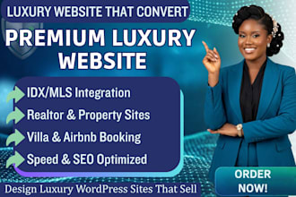 design luxury wordpress website with idx and mls integration for business