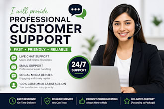 provide professional live chat and customer support