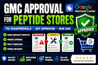 optimize peptide supplement store for gmc approval and ads