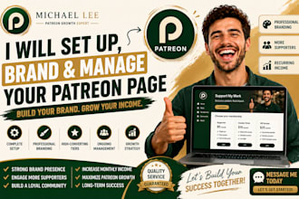 set up, brand and manage your patreon page