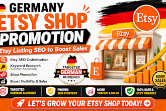 promote germany etsy shop, etsy listing SEO, etsy shop promotion to boost sales
