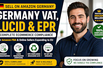 do germany vat registration, vat return,lucid, epr for amazon fba sellers elster