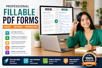 create professional fillable PDF forms, editable and interactive PDF design