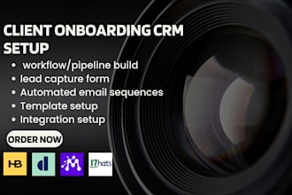 build CRM client onboarding system and forms with honeybook dubsado 17hats moxie
