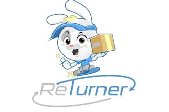 design high quality cartoon courier service logo