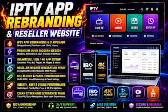 redesign and customise iptv figma android app ios branding with panel setup