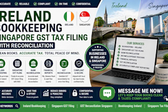 handle ireland bookkeeping and singapore gst tax filing with reconciliation