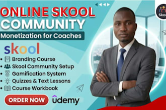 setup skool community, online course and membership site