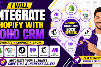 integrate shopify with zoho crm tiktok ads typeform mailchimp make workflows