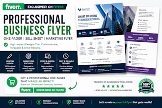 design business flyer one pager sell sheet corporate one pager marketing flyer