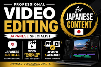 edit videos for japanese audience subtitles, ai voice, ai video