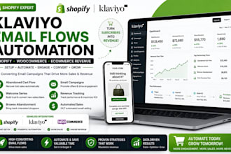 setup klaviyo shopify email flows automation ecommerce campaigns revenue