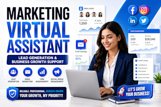 be your marketing virtual assistant for lead generation and growth