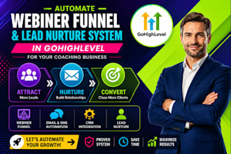 build webinar funnel and lead nurture system in gohighlevel