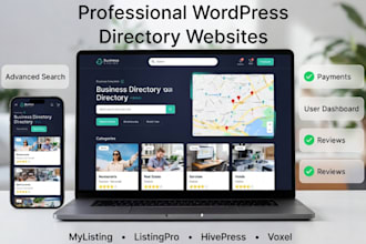 do listing directory website using mylisting, listingpro, hivepress voxel theme