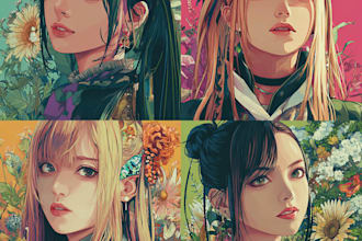 drawing anime artwork illustration with high quality