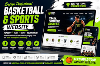 build basketball website sports academy football soccer website
