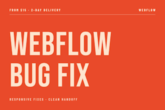 fix webflow bugs and responsive layout issues