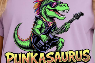 make custom car, guitar, truck and dinosaur logo