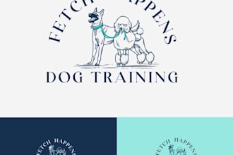 do professional dog training logo with unlimited revision