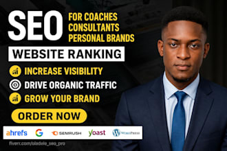 seo for coaches, consultant personal brand, website optimization