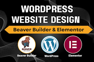design responsive wordpress website, landing page with beaver builder, elementor