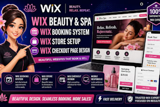 setup wix beauty spa store wix booking system wix product checkout page design