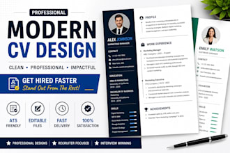 design modern CV and resume professionally