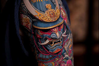 design custom anime tattoo or manga tattoo design