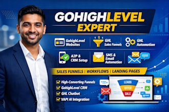 build gohighlevel website design ghl automation sales funnel workflow expert