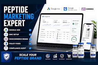 manage google ads gmc setup woocommerce design and compliance fixes for peptide