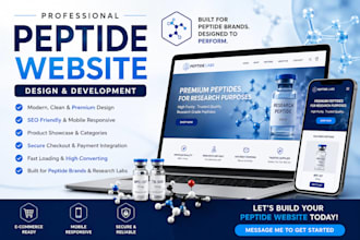 build fda compliant peptide website, research peptide ecommerce peptide store
