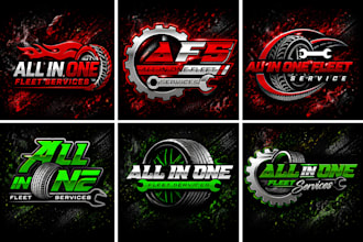 design modern automotive fleet service logo and badge branding