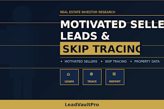 find motivated seller leads bulk skip tracing cash buyers list for real estate