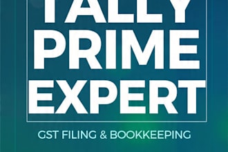 do tally prime data entry, accounting and gst return filing
