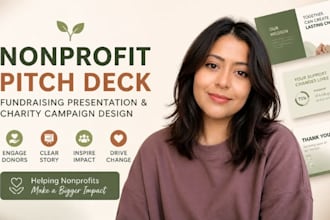 nonprofit pitch, fundraising presentation, charity campaign powerpoint design
