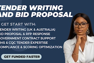 write UK and australian tender, bid proposal, and rfp response