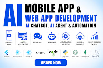 develop ai mobile app, ai website, chatbot, ai agent, ai automation system