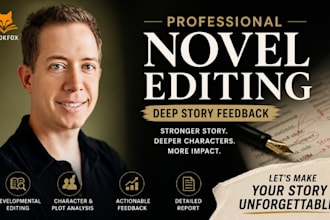 professionally edit your novel for KDP, lulu or ingramspark