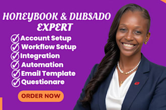 set up honeybook  account honeybook crm honeybook workfow automation dubsado crm