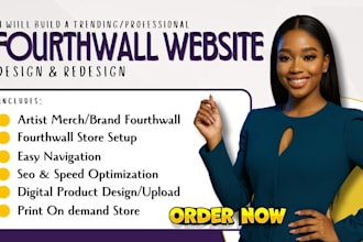 setup fourthwall website design fourth wall merch and store for artist, youtuber