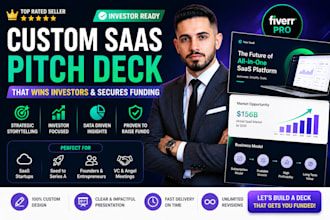 design a premium saas pitch deck and fundraising